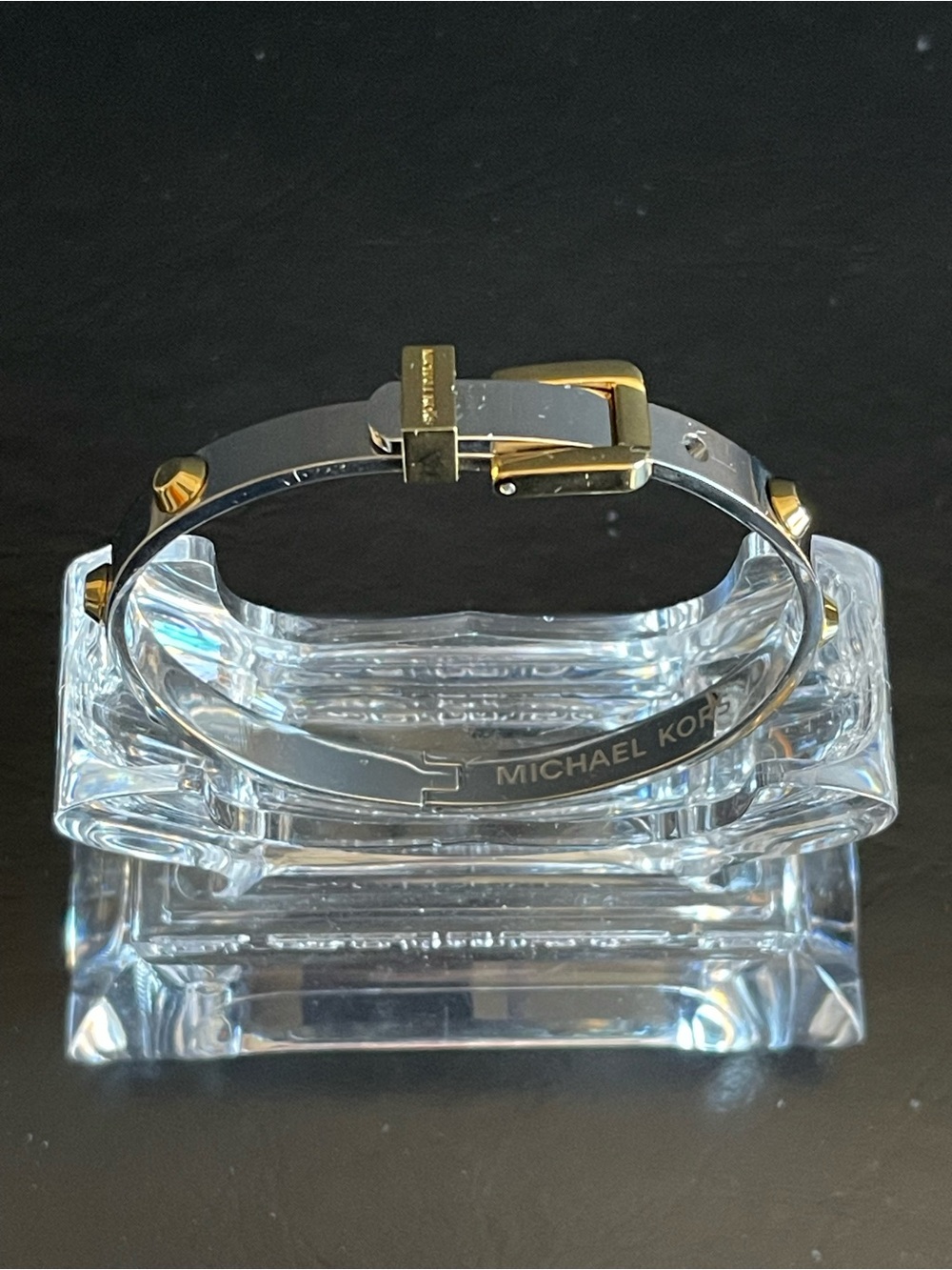 Michael Kors two tone bangle bracelet.